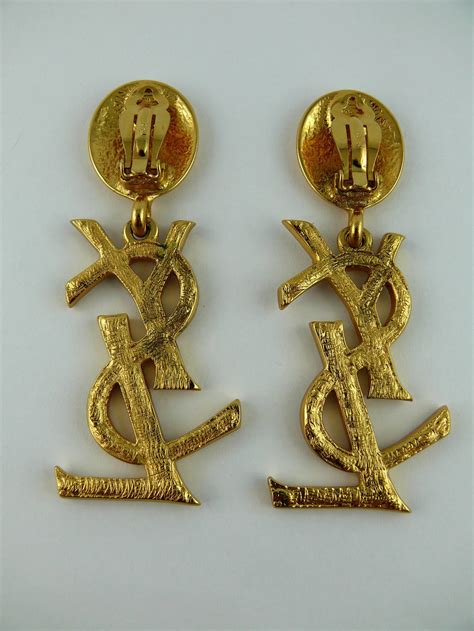 ysl vintage earrings.